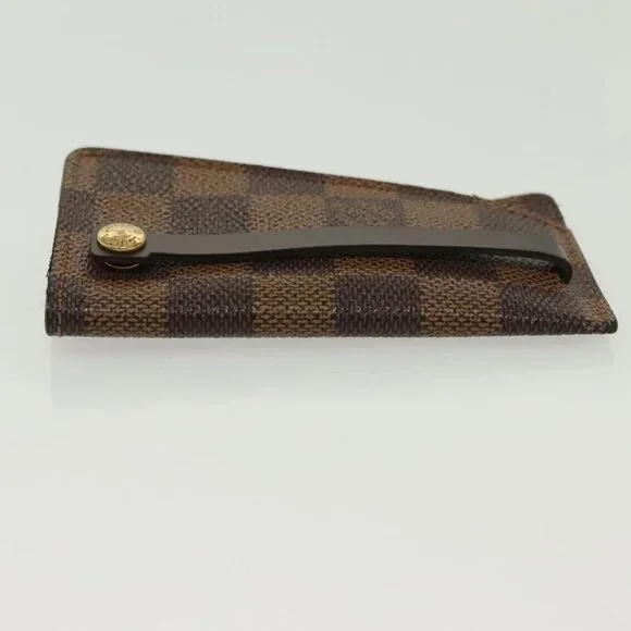 LOUIS VUITTON Damier Ebene Clochette Key Case N62661 LV Auth BA4483